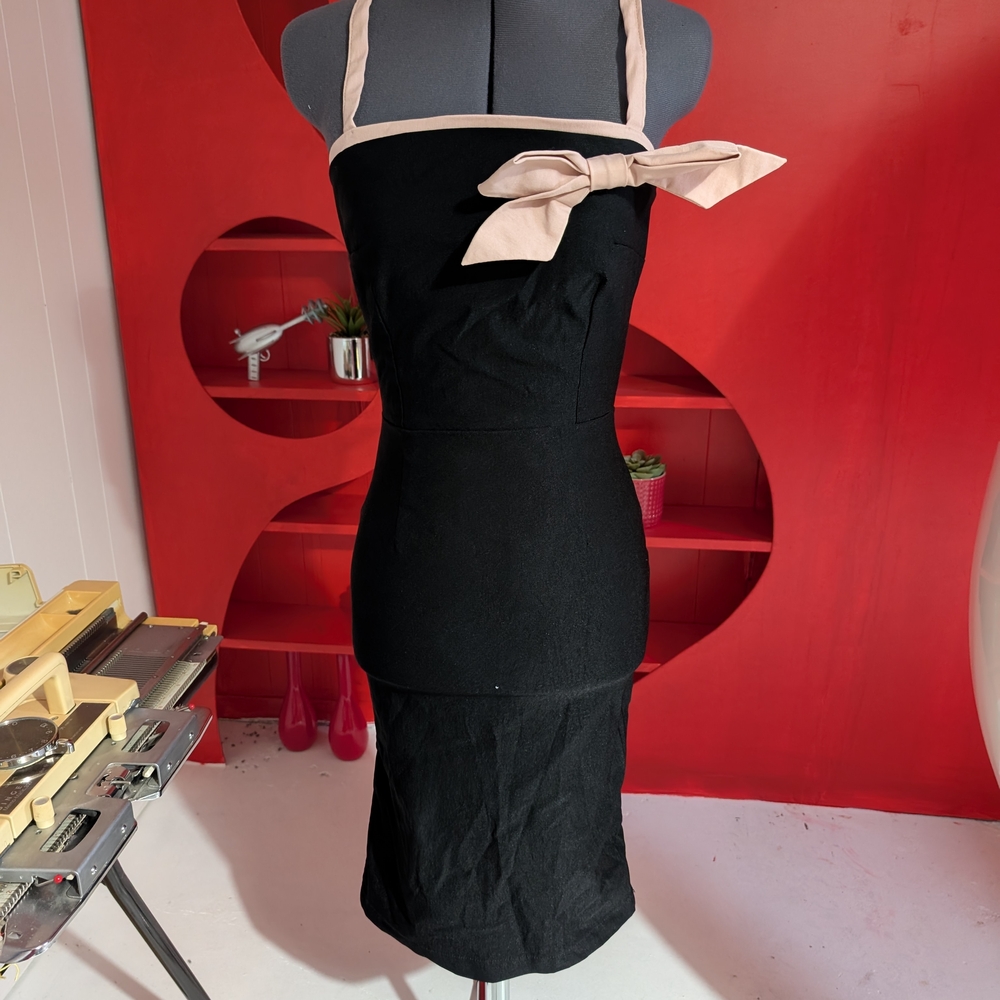 Black Sheath Cocktail Dress with Spaghetti Straps